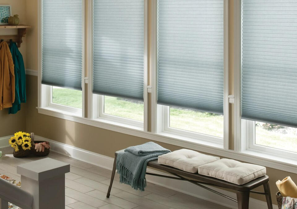 Alta Honeycomb Shades — a crisp cellular profile with versatile light-control choices.